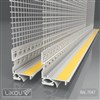 LIKOV LS2-FLEX 06 lišta okenní začišťovací 2D 6 mm s krycí lam. a tkan. 2,6m šedá světlá